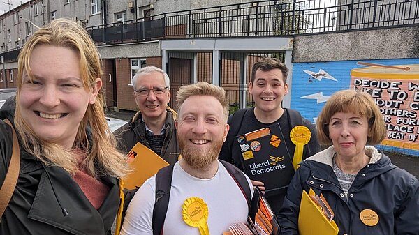 Lib Dem campaigners in Beswick.